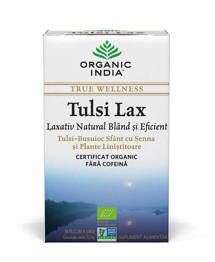 Ceai tulsi lax (busuioc sfant) - laxativ natural bland si eficient cu senna, plicuri