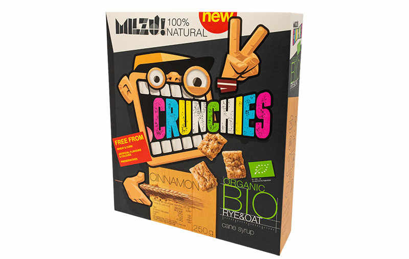 Cereale cu secara crunchies cu scortisoara milzu!, bio, 250g