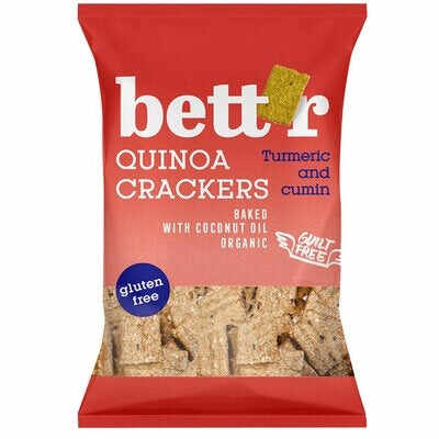 Crackers cu quinoa si turmeric , fara gluten, eco, 100g, bettr