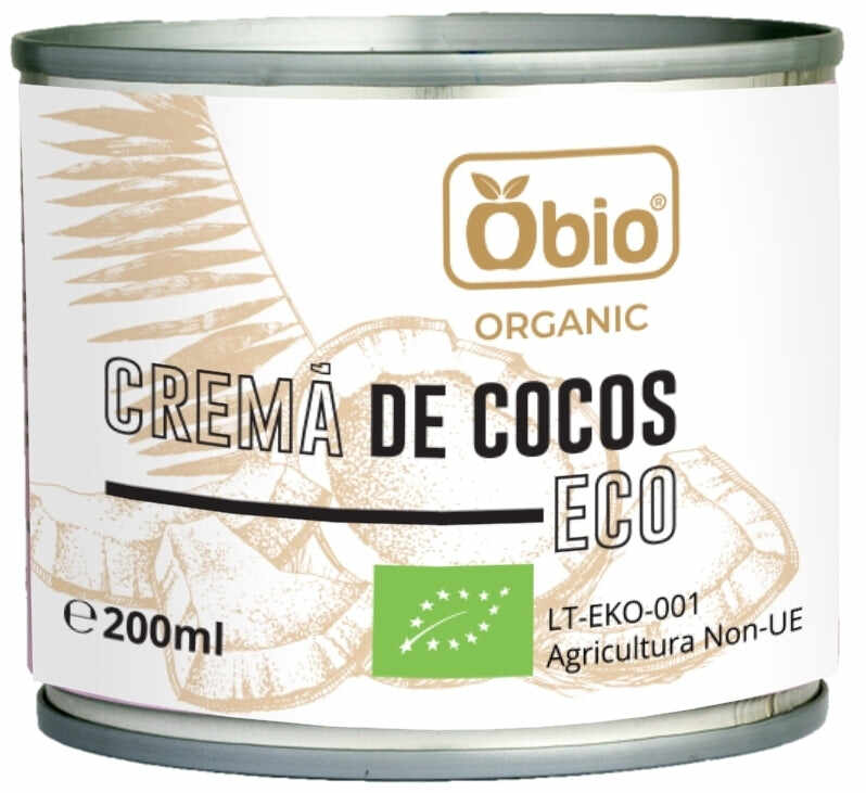 Crema de cocos, bio, 200ml, obio