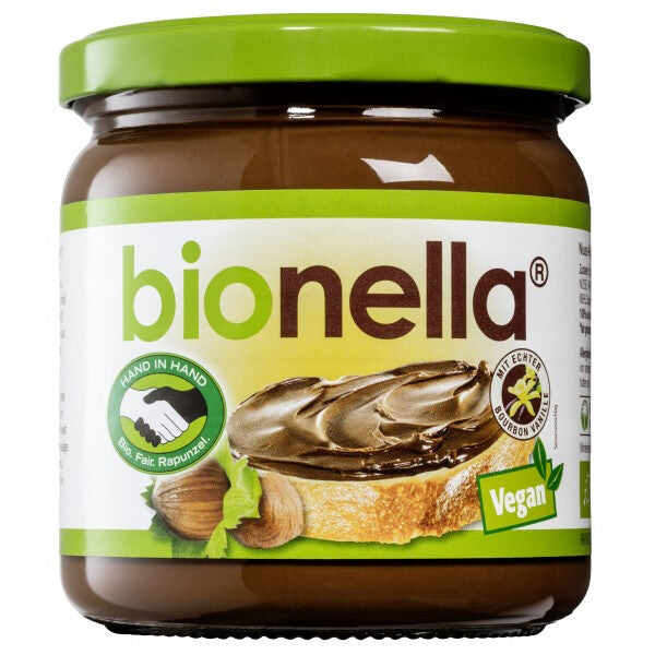 Crema vegana de alune cu ciocolata bionella, 400g, bionella