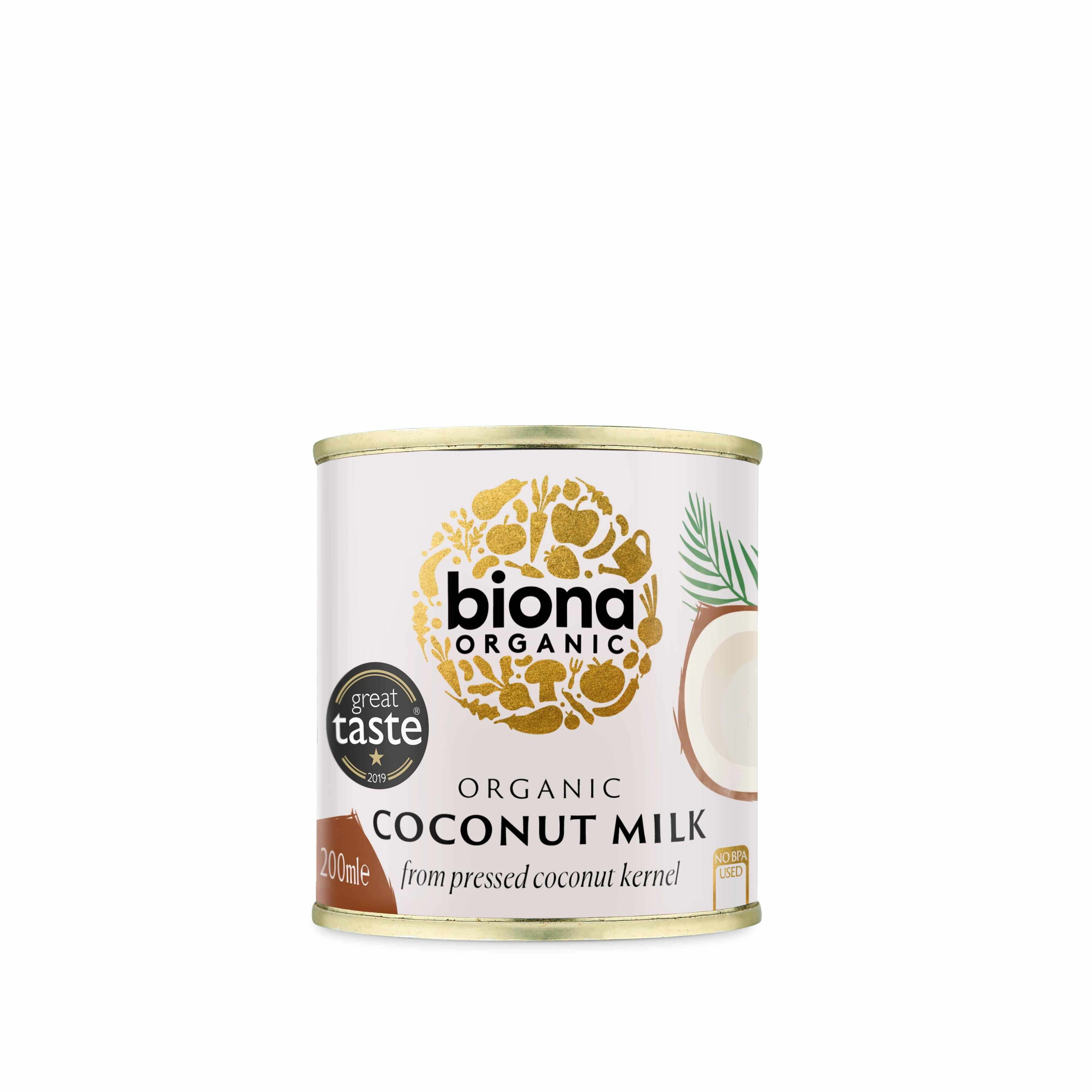 Lapte de cocos, eco, 200ml, biona