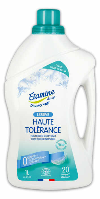 Detergent BIO rufe albe si colorate, toleranta ridicata piele, cu apa florala de nalba Etamine