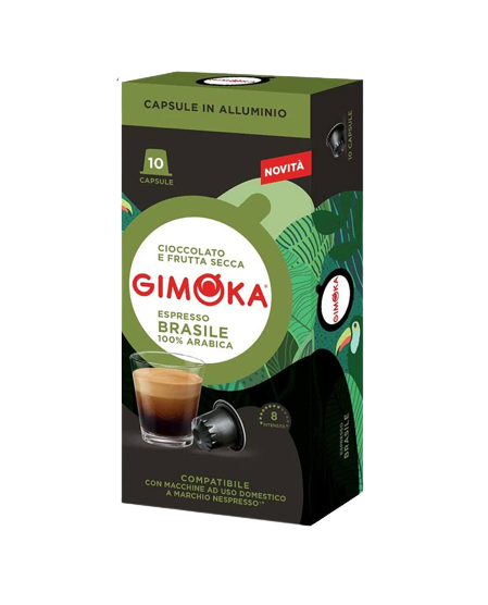 Gimoka Brasile 10 capsule cafea compatibile Nespresso