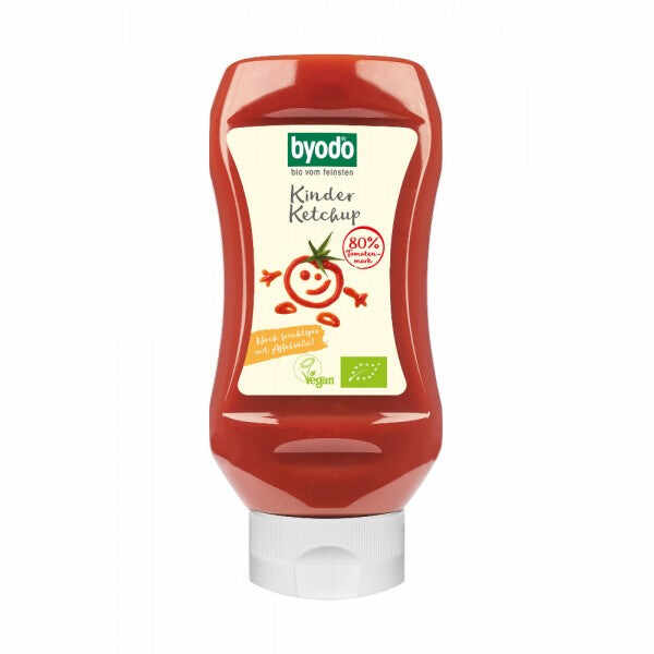 Ketchup bio pentru copii cu 80% tomate, 300ml, byodo