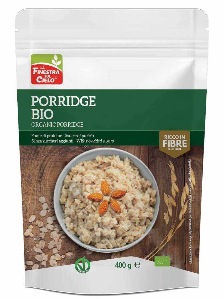 Porridge bio cu migdale, cocos si seminte, fara zahar, vegan, 400g, la finestra sul cielo