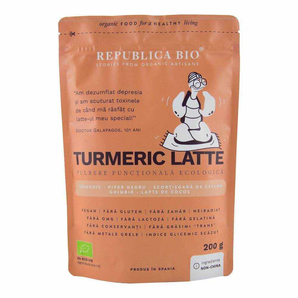 Turmeric latte, pulbere functionala ecologica republica bio, 200 g