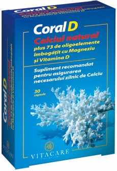 Coral D 30cps - calciu organic - Vitacare