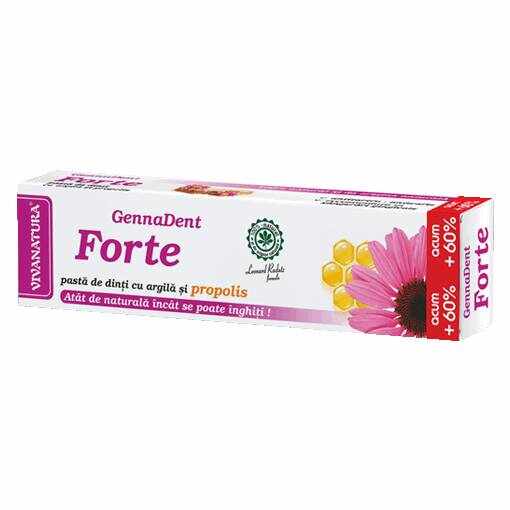 Pasta de dinti GennaDent Forte 80ml - Vivanatura