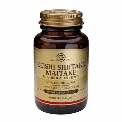 REISHI SHIITAKE MAITAKE MUSHROOM EXTRACT - 50veg cps - SOLGAR