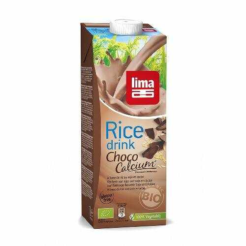 Lapte de orez cu ciocolata , soia si calciu bio 1l - Lima