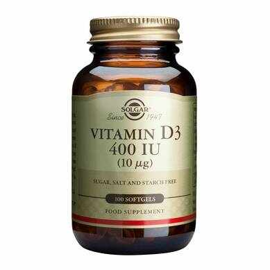 Vitamina D3 400UI - 100cps - SOLGAR