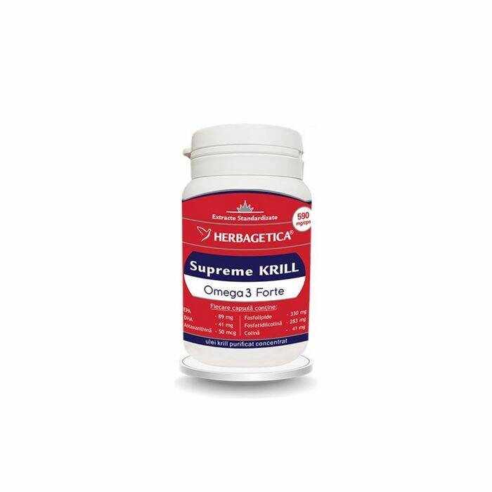 Krill Oil Supreme Omega 3 60cps - Herbagetica