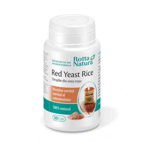 Red Yeast Rice (drojdie din orez rosu) 635mg 30cps - Rotta Natura