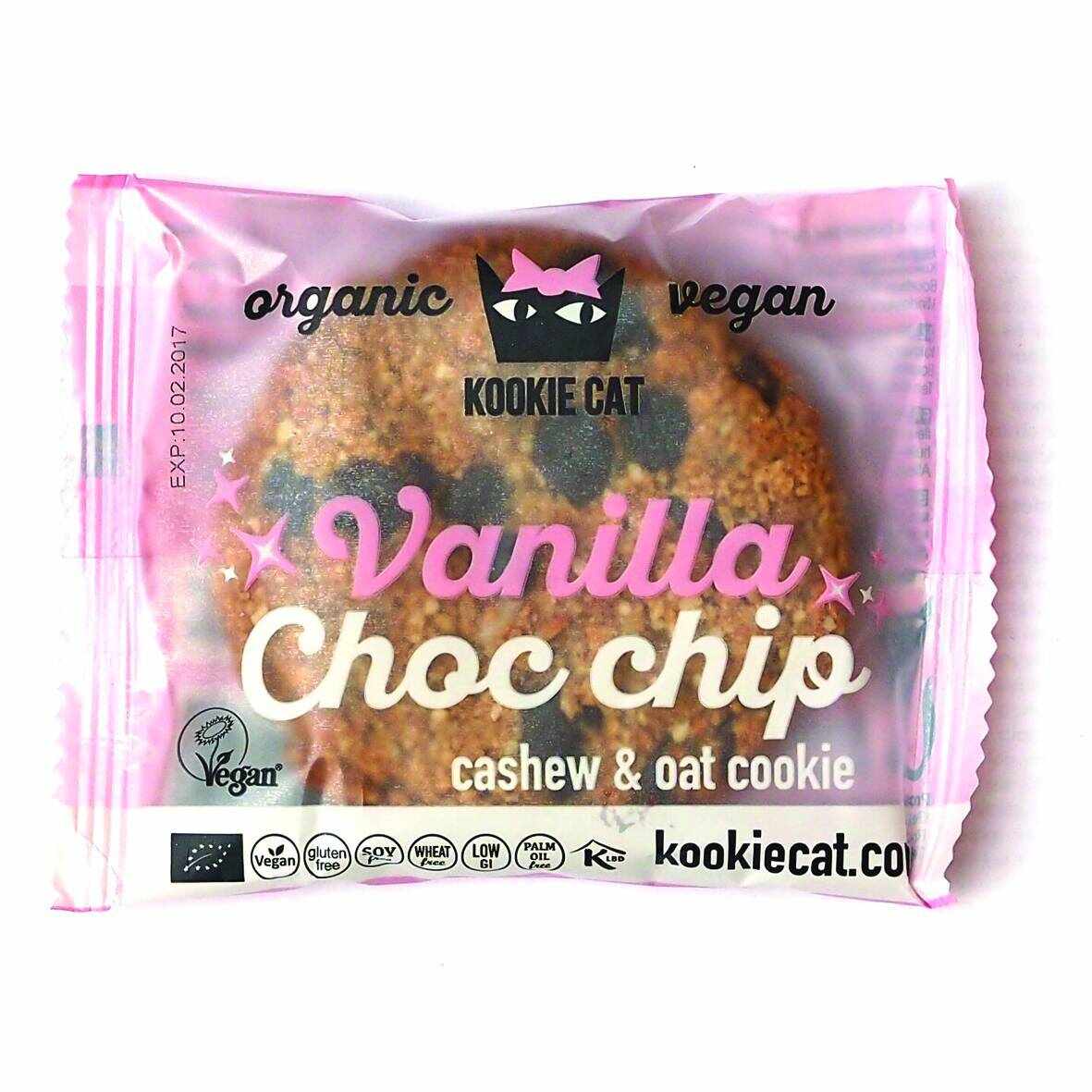 Cookie cu vanilie si ciocolata fara gluten eco-bio 50g - Kookie Cat