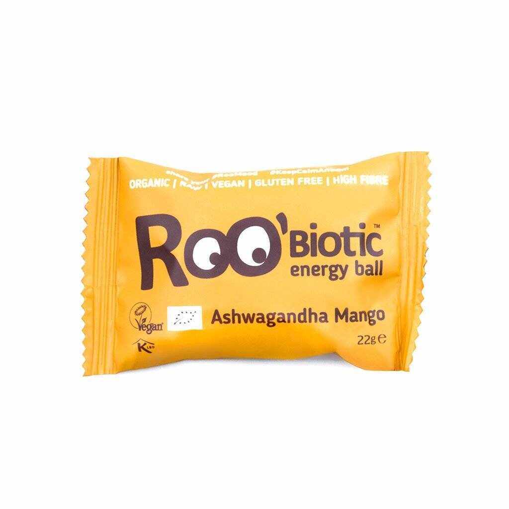 ROObiotic energy ball ashwaganda si mango eco-bio 22g - Roo Bar