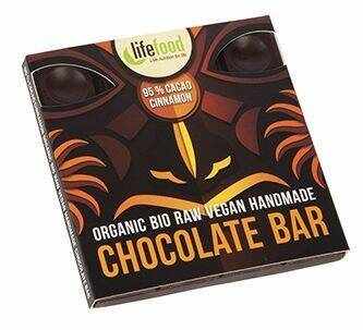 Ciocolata cu 95% cacao si scortisoara raw eco-bio 35g - Lifefood