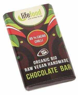 Ciocolata MINI cu 85% cacao si chilli raw eco-bio 15g - Lifefood