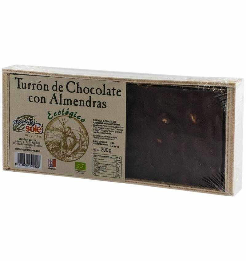 Ciocolata Turron cu migdale, 30% cacao - eco-bio 200g - Sole