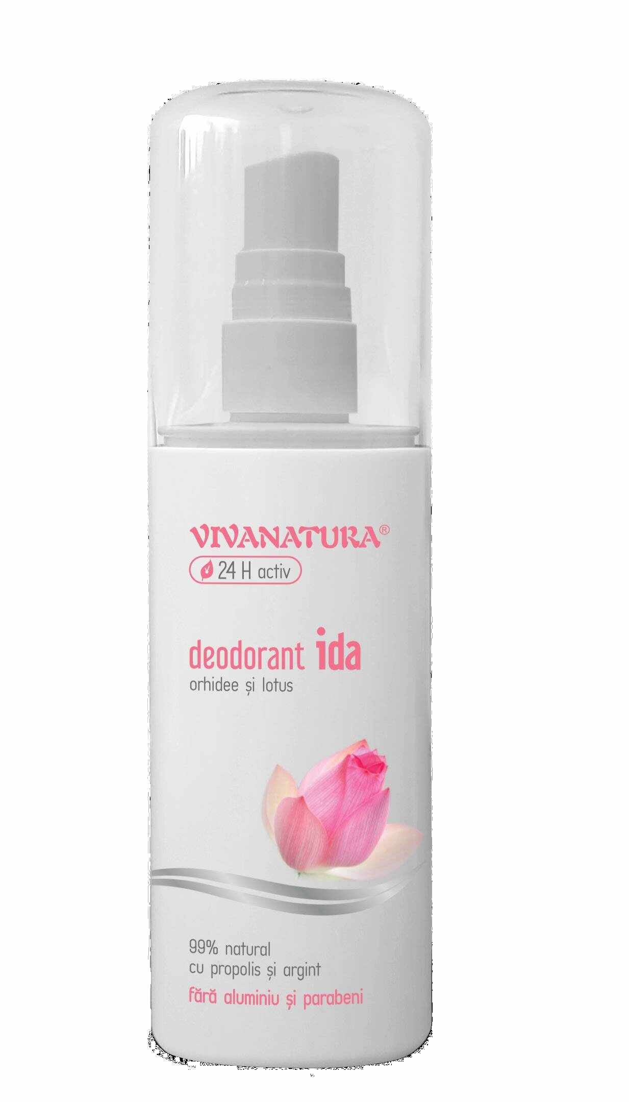 Deodorant natural spray IDA - Orhidee si Lotus 100ml - Vivanatura