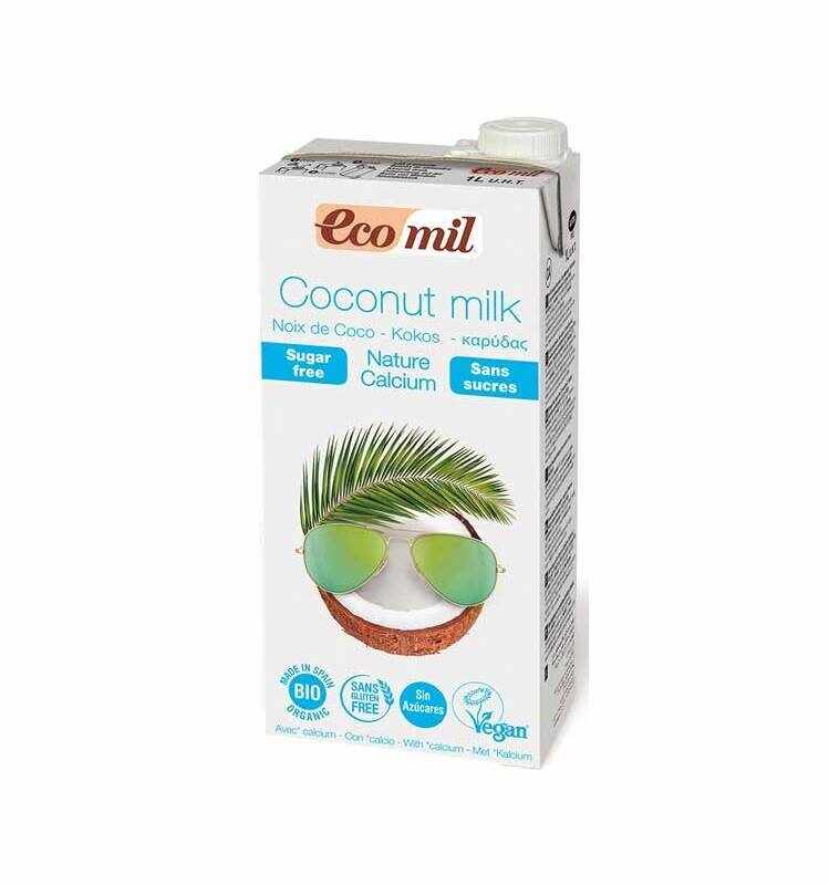 Lapte vegetal de cocos natur cu calciu - eco-bio 1l - Ecomil