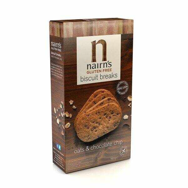 Biscuiti fara gluten din ovaz integral cu ciocolata 160g - Nairn’s