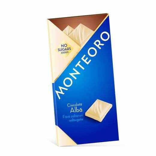 Ciocolata alba fara zahar 90g Monteoro - Sly