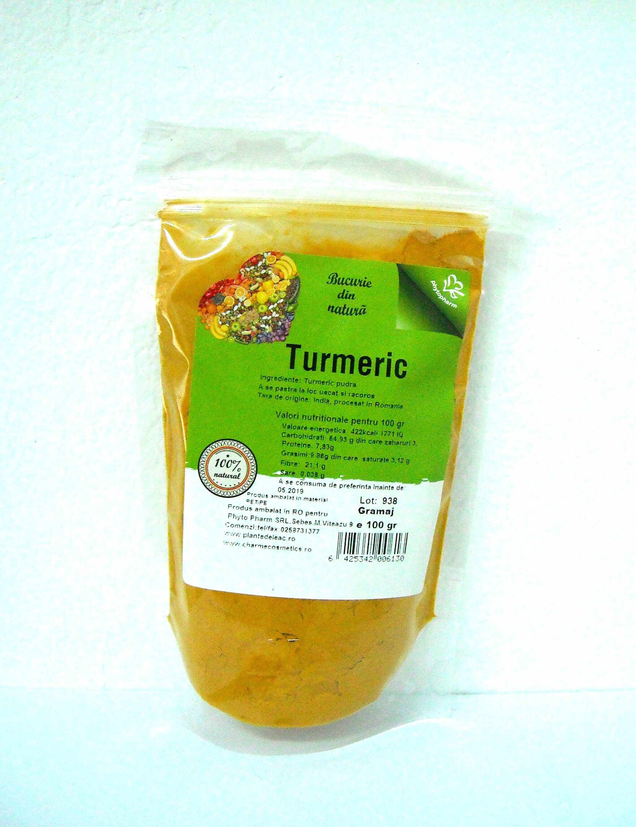 Turmeric - curcuma pulbere 100g - Phytopharm