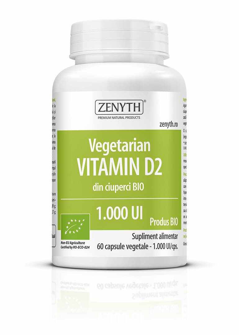 Vitamina D2 vegana - Vegetarian VITAMIN D2 – 1000UI - 60cps - Zenyth