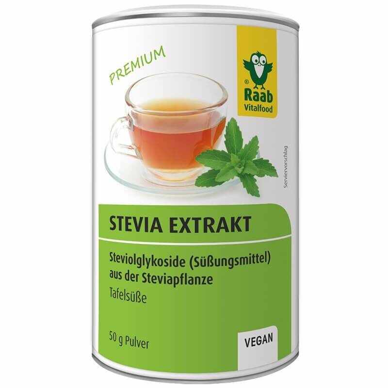 STEVIA PULBERE EXTRACT SOLUBIL PREMIUM 50g, Raab