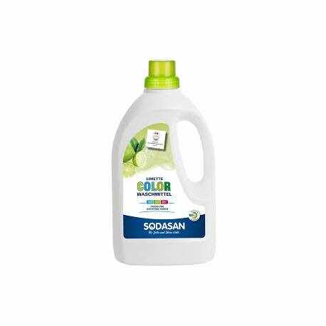 Detergent lichid rufe albe si color Lime Bio, 1,5L, SODASAN