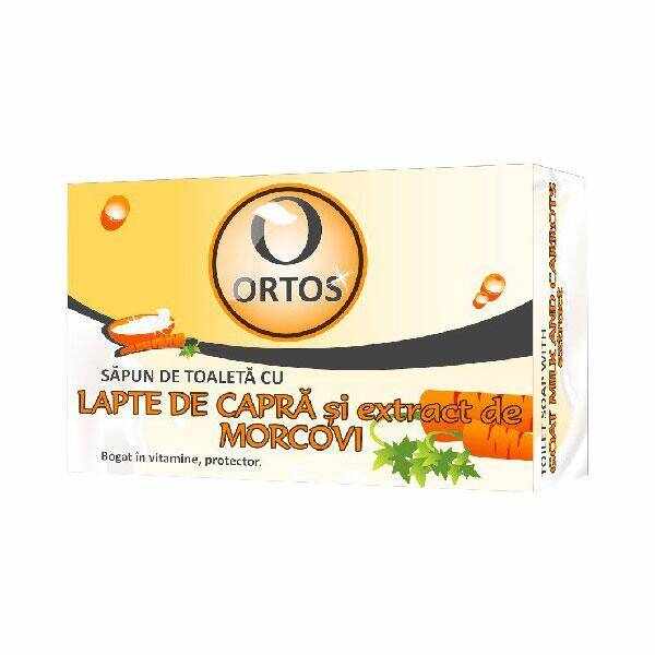 Sapun cu Lapte Capra si extract de Morcovi 100g, Ortos