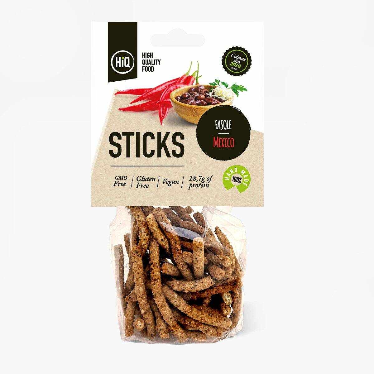 Sticks FASOLE MEXICO Proteic Vegan 70g, Yes Chips