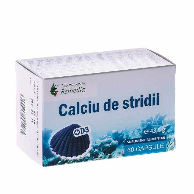 CALCIU STRIDII + D3 60cps, Remedia