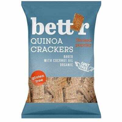 Crackers cu quinoa si boia, fara gluten, eco-bio, 100g - Bettr