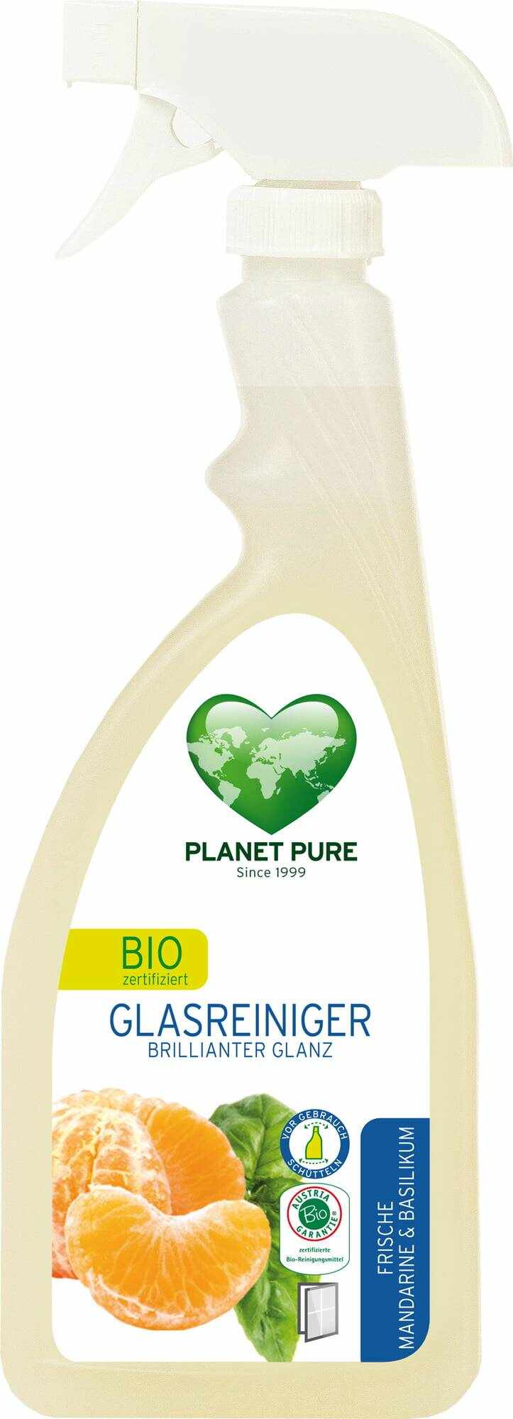 Detergent pentru sticla mandarin si busuioc eco-bio 510ml, Planet Pure
