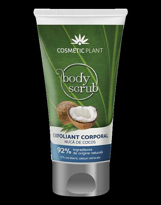 Exfoliant corporal, body scrub, cu nuca de cocos 150ml, Cosmetic Plant