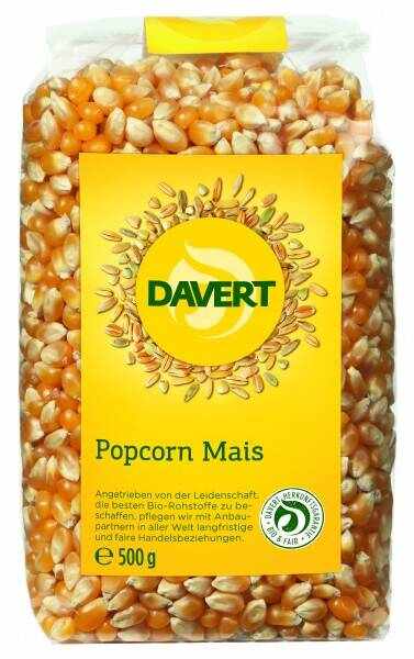 Porumb pentru popcorn, eco-bio, 500g - DAVERT
