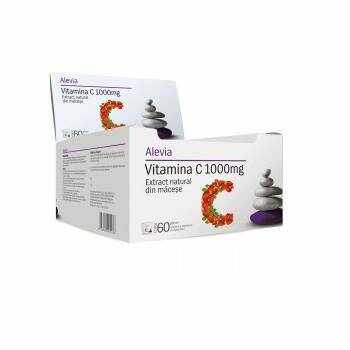 Vitamina C 1000mg extract natural din macese 60pl, Alevia
