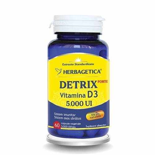 Vitamina D3 naturala 5000 UI, 60 capsule, Herbagetica