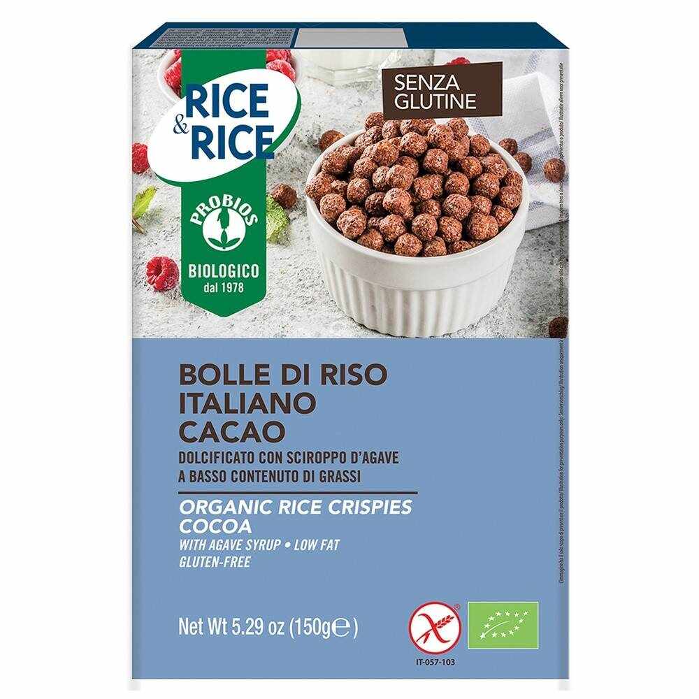 Bilute de orez cu cacao fara zahar, eco-bio, 150g - PROBIOS
