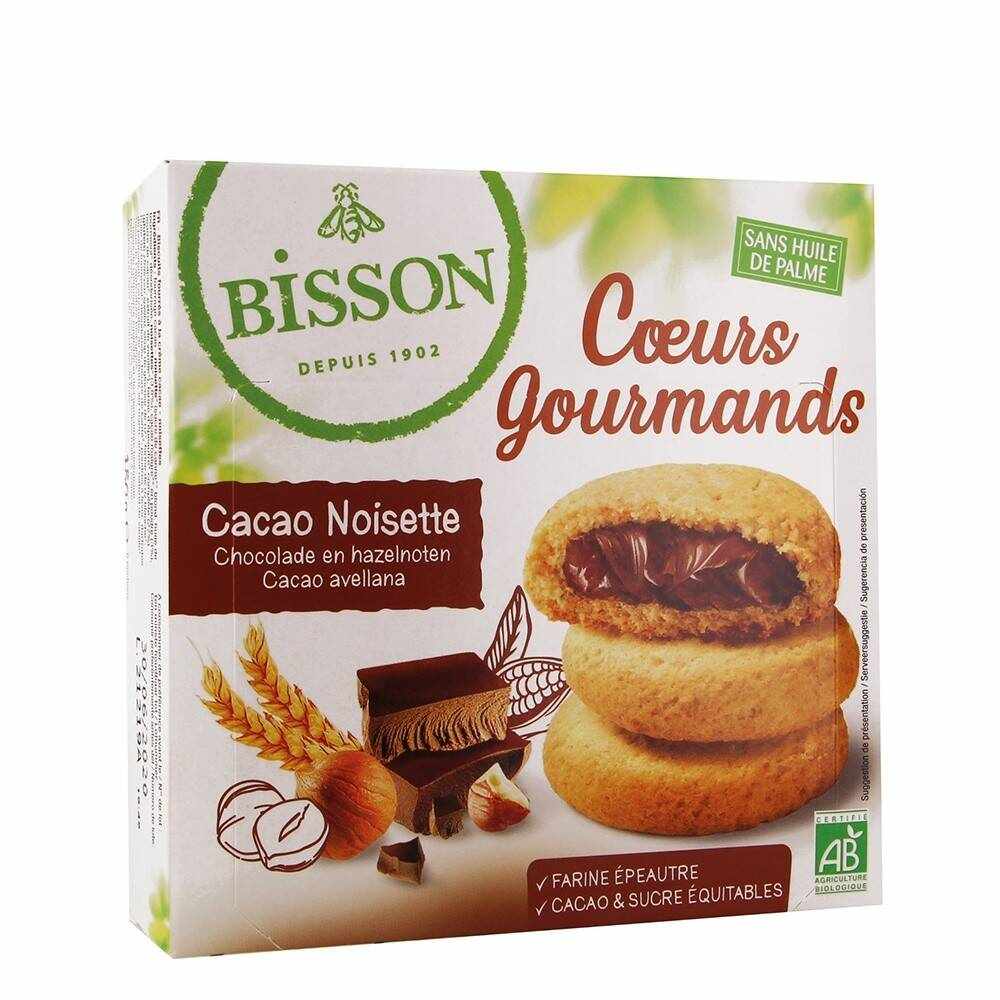 Biscuiti gourmet cu cacao si alune, eco-bio, 180g - Bisson