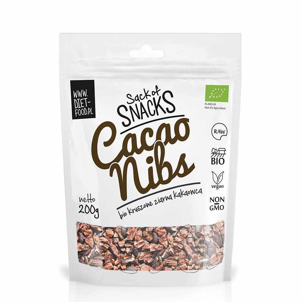 Cacao nibs, eco-bio, 200g - Diet Food