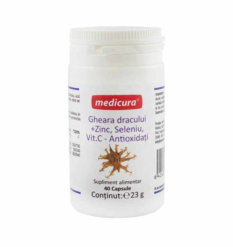 Gheara dracului + Zinc, Seleniu, Vitamina C, 40 capsule Medicura