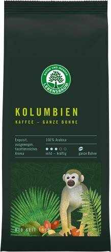 Cafea, boabe Columbiana, 100 % Arabica, eco-bio, 250g - LEBENSBAUM