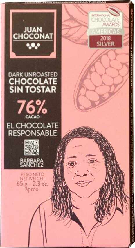 Ciocolata 76% cacao neprajita, 65g Juan Choconat