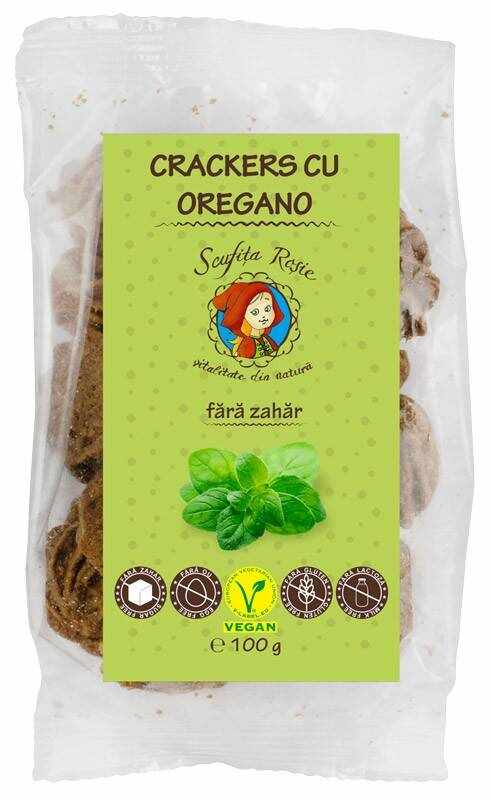Crackers cu oregano, 100 g, Scufita Rosie