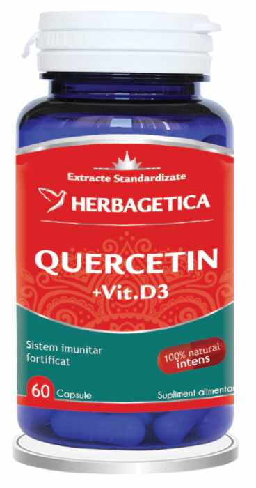 Quercetin + Vitamina D3, 60 capsule - Herbagetica