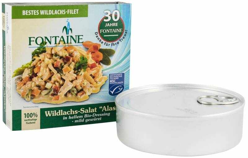 Salata de somon salbatic Alaska in sos alb, eco-bio, 200g - Fontaine