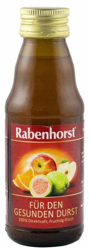 Suc pur de mere, portocale si guave, 125ml - Rabenhorst